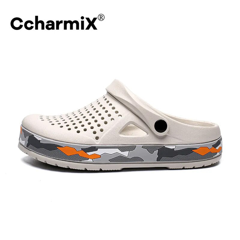 CcharmiX Mens Clogs Camo New Mens Sandals Summer Beach Slippers Men Outdoor Casual Men Sandals Water Shoes Male Big Size - Trends Mart Club