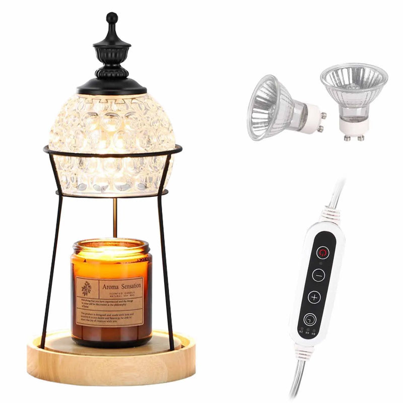 110V/220V Electric Candle Warmer Wax Melting Light Creative Aromatherapy Table Wooden Base Bedside Decor Lighthouse Candle Lamp - Trends Mart Club