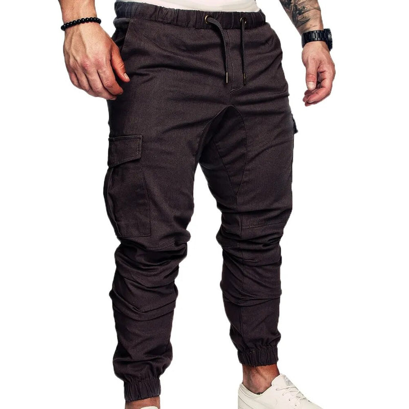 Clothes  Stylish Men Drawstring Adjustable Pockets Pants Men Trousers Stripes   for Jogging - Trends Mart Club