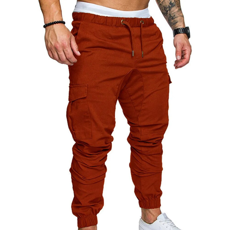 Clothes  Stylish Men Drawstring Adjustable Pockets Pants Men Trousers Stripes   for Jogging - Trends Mart Club