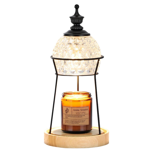 110V/220V Electric Candle Warmer Wax Melting Light Creative Aromatherapy Table Wooden Base Bedside Decor Lighthouse Candle Lamp - Trends Mart Club