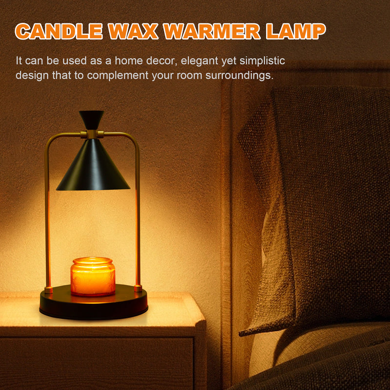 Candle Warmer Lamp With Timer, Dimmable Candle Lamp Warmer Electric Candle Warmer Compatible With Small And Large Scented Candles, Candle Melter For Bedroom Home Decor Gifts For Mom Black - Trends Mart Club