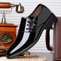Lace-Up Leather Shoes Men Business Casual Shoes Men - Trends Mart Club
