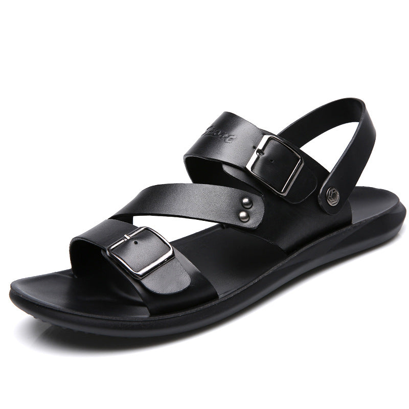 Sandals Men Casual Comfortable Barefoot Buckle Shoes - Trends Mart Club