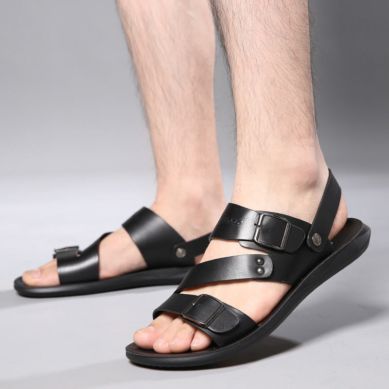 Sandals Men Casual Comfortable Barefoot Buckle Shoes - Trends Mart Club