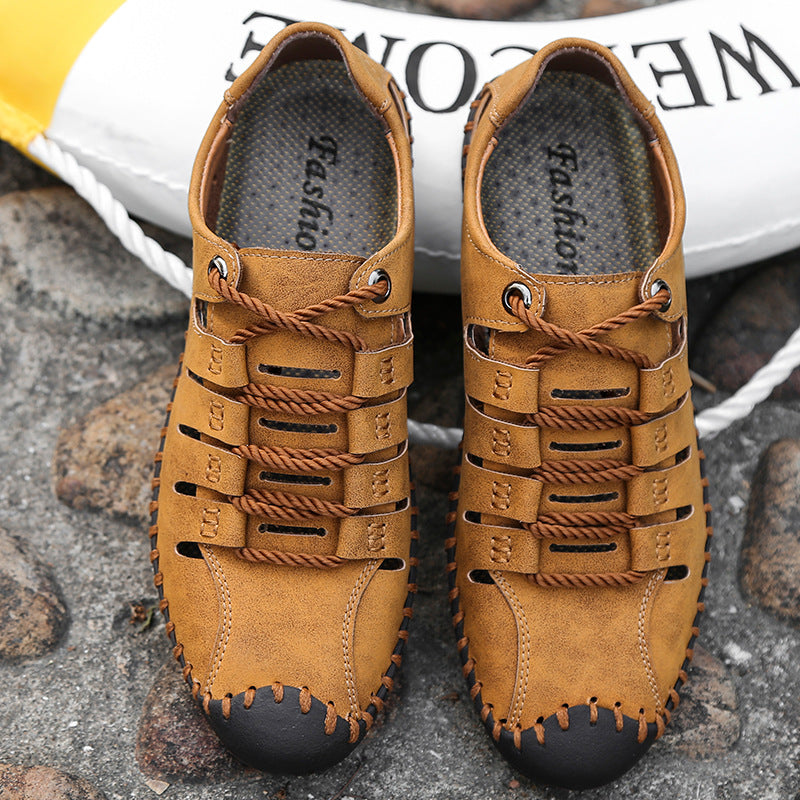 Men's Shoes, British Business Casual Leather Shoes, Men's Peas Shoes - Trends Mart Club