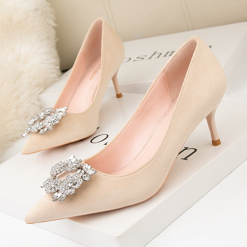 Women Pointed Toe Fashion High Heel Shoes - Trends Mart Club