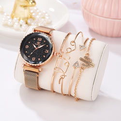 Women Watches Starry Sky Magnet Buckle Fashion Bracelet Wristwatch Roman Numeral Simple Clock Gift - Trends Mart Club