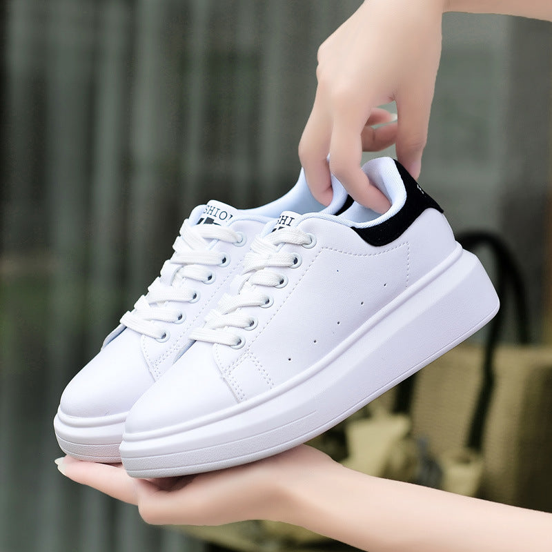 Stylish Comfortable Casual White Sneakers For Women - Trends Mart Club