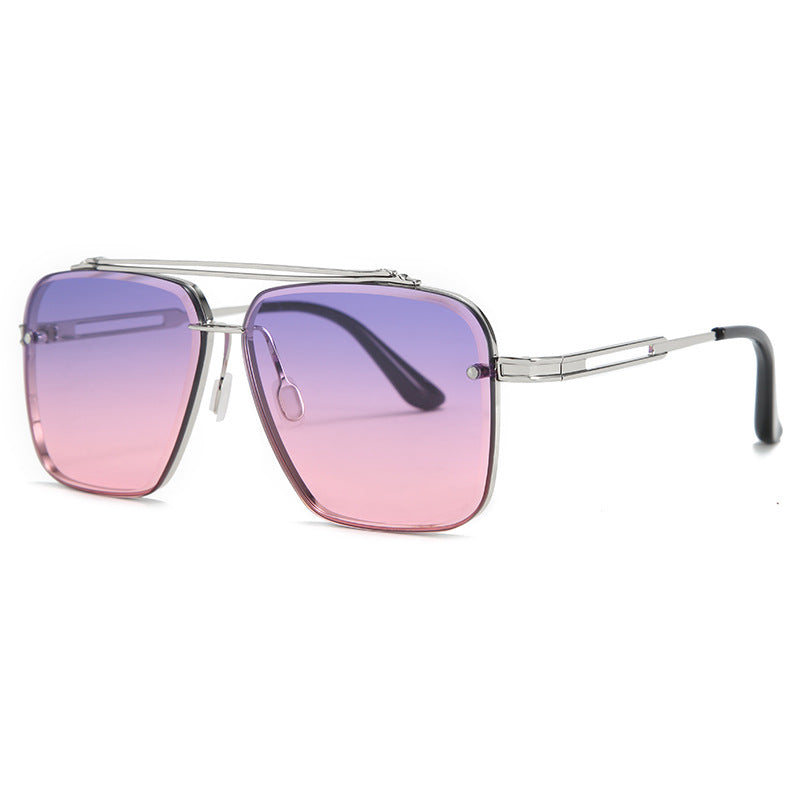 Mens Fashion Double Beam Cut Edge Sunglasses - Trends Mart Club