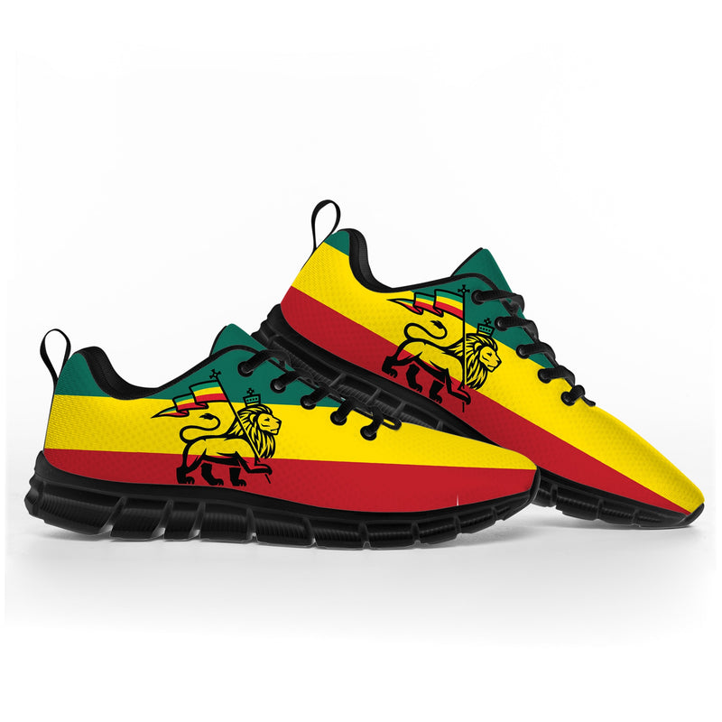 Reggae Rastafarian Rasta Rastafari Lion of Judah Sports Shoes Mens Womens Teenager Kids Children Sneakers Casual Couple Shoes - Trends Mart Club
